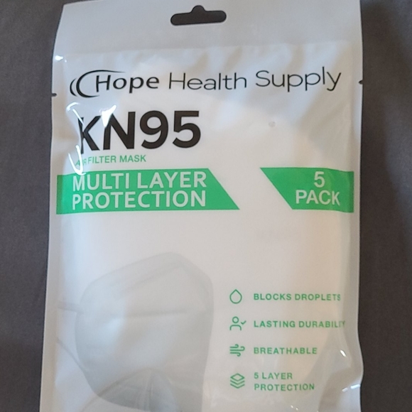 Hope Health Supply Other Five Pack Kn95 Five Layer Masks Poshmark